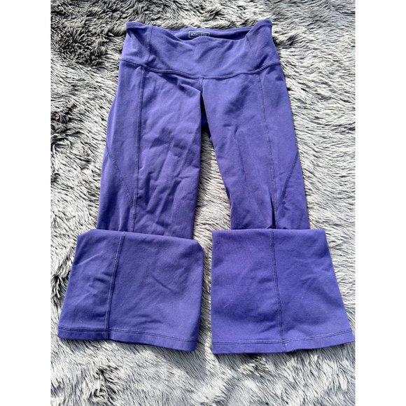 Athleta Leggings Exra Small Petite Blue Bell Bottom Midi Raise Activewear Womens - Picture 1 of 11